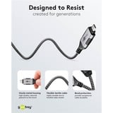 goobay Ethernet-Adapterkabel USB-C 3.2 Gen2 > RJ-45, Slim schwarz/grau, 10 Meter