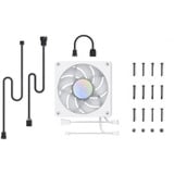 Alphacool Apex Stealth Metall Aurora 120, Gehäuselüfter weiß, 120 mm