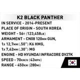 COBI K2 Black Panther, Konstruktionsspielzeug Maßstab 1:72