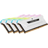 Corsair DIMM 32 GB DDR4-3200 (4x 8 GB) Quad-Kit, Arbeitsspeicher weiß, CMH32GX4M4E3200C16W, Vengeance RGB PRO SL, INTEL XMP