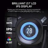Corsair NAUTILUS 360 LCD Generalüberholt, Wasserkühlung schwarz