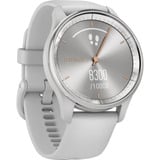 Garmin vívomove Trend, Smartwatch silber/hellgrau, 40 mm, mit hellgrauem Silikon-Armband