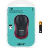 Logitech Wireless Mouse M185, Maus rot, Retail