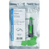 SMARTKEEPER ESSENTIAL SD Port Lock (SD04) + Lock Key Mini (U04), Einsteckschloss Farbcode Grün, 4 Stück + 1 Schlüssel
