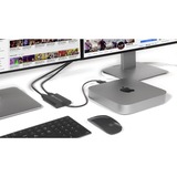 Sonnet USB DisplayLink Adapter, USB-A Stecker > Dual 4K HDMI schwarz, 30cm, für M1 und M2 Macs