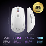 SteelSeries Rival 3 Wireless Gen 2, Gaming-Maus weiß