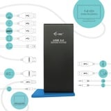 i-tec USB 3.0/USB-C Dual HDMI Docking Station, Dockingstation schwarz