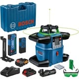 Bosch Professional Akku-Rotationslaser GRL 650 CVHG Professional, 18Volt, mit Halterung blau, Akku ProCORE18V 4,0Ah, Koffer, grüne Laserlinie