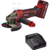 EINHELL Power X-Change Akku-Winkelschleifer TE-AG 18/125-2 Li Kit, 18Volt rot/schwarz, Li-Ion-Akku 4,0Ah