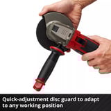 EINHELL Power X-Change Akku-Winkelschleifer TE-AG 18/125-2 Li Kit, 18Volt rot/schwarz, Li-Ion-Akku 4,0Ah