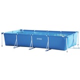 Intex Frame Pool Set Prism Rectangular 450 x 220 x 84cm, Schwimmbad blau, Kartuschenfilteranlage