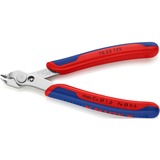 KNIPEX Electronic Super Knips 78 23 125, Elektronik-Zange rot/blau, mit Öffnungsfeder