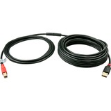 Lindy USB 2.0 Aktivkabel, USB-A Stecker > USB-B Stecker schwarz, 10 Meter