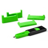 SMARTKEEPER ESSENTIAL CF Port Lock (CF04) + Lock Key Mini (U04), Einsteckschloss Farbcode Grün, 4 Stück + 1 Schlüssel
