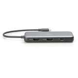 Digitus 8 Port USB-C Docking Station, Dockingstation grau/schwarz