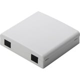 Digitus FTTH Anschlussdose, für 2x SC Simplex, LC Duplex weiß, 2x Spleißhalter