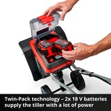 EINHELL Power X-Change Akku-Bodenhacke GE-CR 30 Li, 36Volt (2x18V) rot/schwarz, ohne Akku und Ladegerät