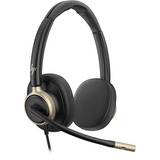 HP Poly Mission 825 kabelgebundenes Stereo-USB-Headset  schwarz, USB Type-C und Type-A, PU-Leder-Ohrpolster (Oberflächenmaterial)