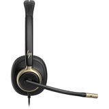 HP Poly Mission 825 kabelgebundenes Stereo-USB-Headset  schwarz, USB Type-C und Type-A, PU-Leder-Ohrpolster (Oberflächenmaterial)