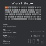 Keychron K3 Max, Gaming-Tastatur grau/orange, DE-Layout, Gateron Low Profile 2.0 Mechanical Red, Hot-Swap, Aluminiumrahmen, RGB