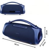 Medion Life P61768 Tragbarer Bluetooth Lautsprecher XL blau, Bluetooth, Dual Illuminated, Lightstrip,Integrierte Powerbank
