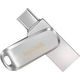 SanDisk Ultra Dual Drive Luxe 128 GB, USB-Stick silber, USB-A 3.2 Gen 1, USB-C 3.2 Gen 1