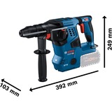 Bosch Akku-Bohrhammer GBH 18V-28 CF Professional, mit GDE 18V-16 blau/schwarz, ohne Akku und Ladegerät, in L-BOXX