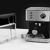 Cecotec Power Espresso 20 Matic Professionale, Espressomaschine edelstahl (gebürstet)/schwarz, 850 Watt