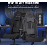 Corsair TC100 RELAXED Gaming-Stuhl schwarz, Soft Fabric