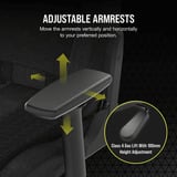 Corsair TC100 RELAXED Gaming-Stuhl schwarz, Soft Fabric