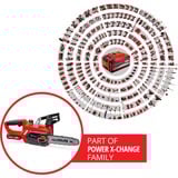 EINHELL Akku-Kettensäge GE-LC 18 Li Kit, 18Volt rot/schwarz, Li-Ionen Akku 3,0Ah