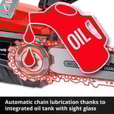 EINHELL Akku-Kettensäge GE-LC 18 Li Kit, 18Volt rot/schwarz, Li-Ionen Akku 3,0Ah