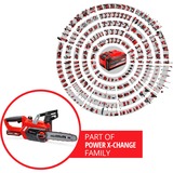 Einhell Akku-Kettensäge GE-LC 18 Li Kit, 18Volt, Elektro-Kettensäge rot/schwarz, Li-Ionen Akku 3,0Ah