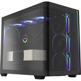 FSP M580 Plus, Tower-Gehäuse schwarz, Tempered Glass