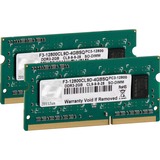 G.Skill SO-DIMM 4 GB DDR3-1600 (2x 2 GB) Dual-Kit, Arbeitsspeicher F3-12800CL9D-4GBSQ, SQ, Lite Retail