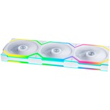Lian Li UNI FAN SL120 Wireless 3er-Pack inkl. Controller, Gehäuselüfter weiß, 124.5 mm