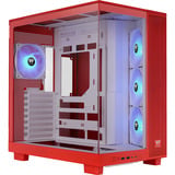 Thermaltake View 380 XL TG ARGB Flaming Orange, Tower-Gehäuse rot, Tempered Glass x 2