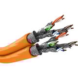 goobay Duplex-Netzwerkkabel Cat.7a S/FTP (PiMF) Dca orange, 50 Meter, doppelt geschirmt
