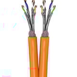 goobay Duplex-Netzwerkkabel Cat.7a S/FTP (PiMF) Dca orange, 50 Meter, doppelt geschirmt