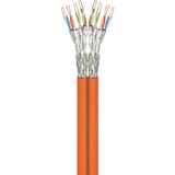 goobay Duplex-Netzwerkkabel Cat.7a S/FTP (PiMF) Dca orange, 50 Meter, doppelt geschirmt