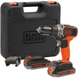 BLACK+DECKER Akku-Schlagbohrschrauber BCD003ME2K, 18Volt orange/schwarz, 2x Li-Ionen Akku 2,5Ah, Koffer