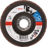 Bosch Fächerschleifscheibe X571 Best for Metal, Ø 125mm, K40 Bohrung 22,23mm, abgewinkelt