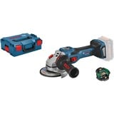 Bosch PRO Akku-Winkelschleifer BITURBO GWS 18V-15 SC Professional solo blau/schwarz, ohne Akku und Ladegerät, Bluetooth Modul, in L-BOXX