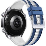 Huawei Watch Ultimate 2 (March-B29), Smartwatch blau/silber, zweifarbiges Fluorelastomerarmband