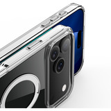 Nevox StyleShell SHOCKFlex mit Standfunktion, Handyhülle transparent, iPhone 17 Pro Max, kompatibel mit MagSafe