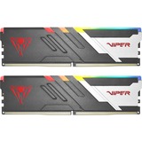 Patriot DIMM 32 GB DDR5-6000 (2x 16 GB) Dual-Kit, Arbeitsspeicher schwarz, PVVR532G600C30K, Viper Venom RGB, INTEL XMP, AMD EXPO