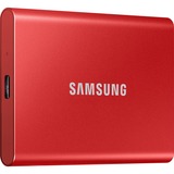 SAMSUNG Portable SSD T7 1TB, Externe SSD rot, USB-C 3.2 Gen 2 (10 Gbit/s), extern