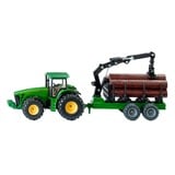 SIKU 1954 FARMER Traktor mit Forstanhänger, Modellfahrzeug 