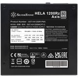 SilverStone HELA 1200Rz Axis, PC-Netzteil schwarz, 2x 12-Pin High Power GPU, 5x PCIe, Kabelmanagement, 1200 Watt