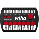 Wiha Bit-Satz BitBuddy TY-Bits 49mm, 7-teilig schwarz/rot, PH / PZ / TX